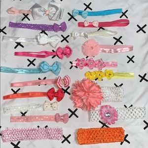 Bundle of 19 baby/toddler head bands